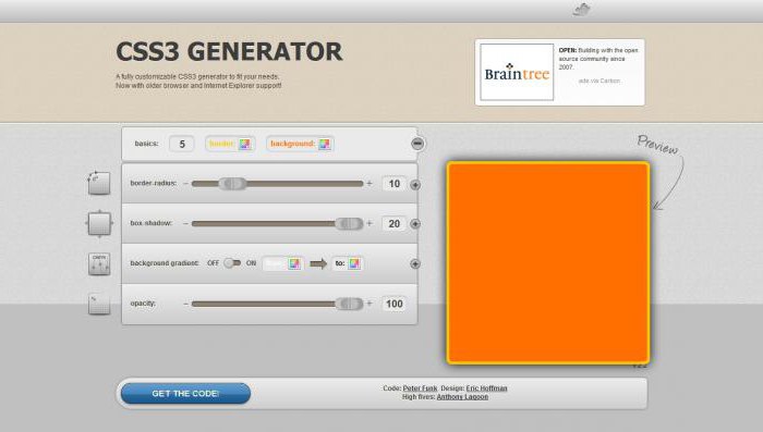 Generator cieni CSS