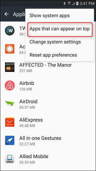 Jak wyłączyć nakładki w systemie Android 6 lub nowszym: najprostsza metoda