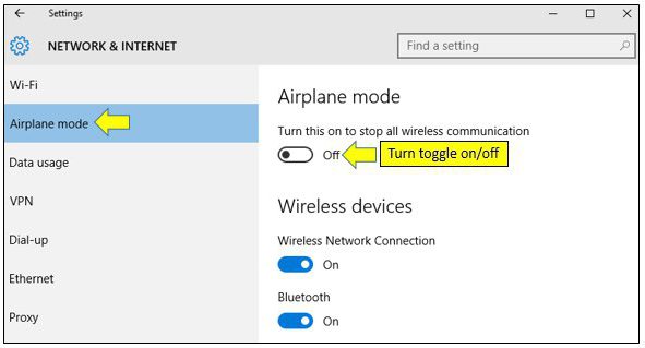 Jak wyłączyć tryb samolotowy (Windows 10)? Rozwiązywanie problemów