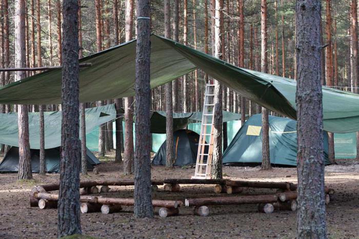 camping namiot w regionie Leningradu