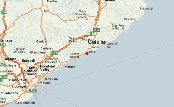 calella Spain map